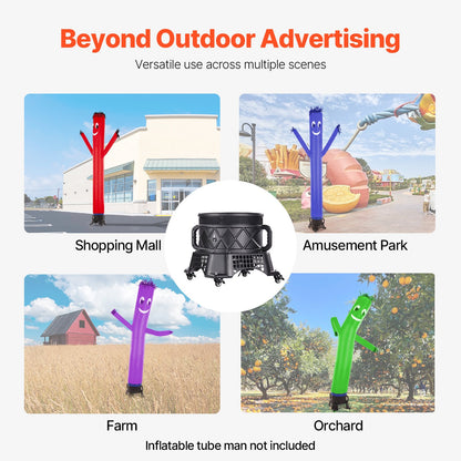 Inflatable Tube Man Blower, 1 HP, Blower Fan for Wacky Waving Inflatable Tube Guy, PP Shell, IPX3 Waterproof, Fits 18" Diameter Outdoor Inflatable Wind Flying Tube Man(No Inflatable)