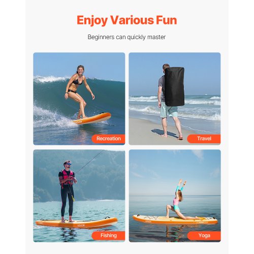 Uppblåsbar Stand Up Paddleboard, 3,05m x 84cm x 15cm Bred Ultralätt SUP Paddleboard, Alla tillbehör ingår, Pump, Paddel, Fena, Ryggsäck, Fotledsrem, Rem, Halkfritt däck för ungdomar, vuxna |  EU