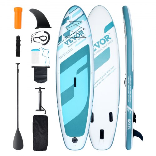 Inflatable Stand Up Paddle Board, 11' x 33" x 6" Wide SUP Paddleboard, with Board Accessories, Pump, Paddle, Fin, Phone Bag, Backpack, Ankle Leash, Repair Kit, Non-slip Deck for Youth & Adults