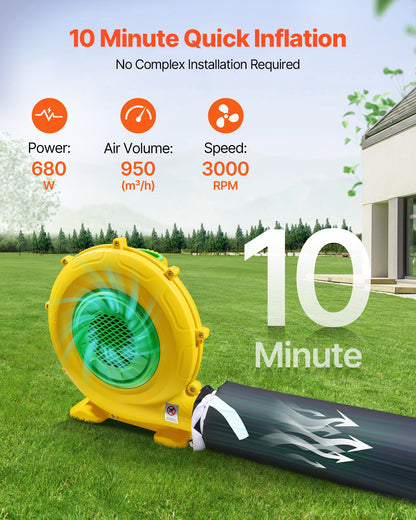 Inflatable Nightclub, 19.7 x 16.4 x 12 ft Inflatable Party Tent with 680W Blower & Sandbag, Ventilated Blow up Night Club with 2 Windows, Air Cube House for Event Birthday Wedding Party