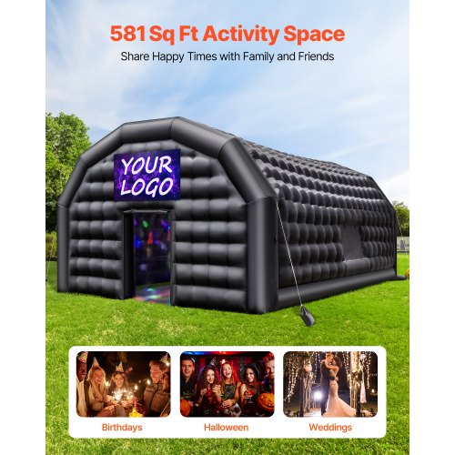 Portable Inflatable Nightclub Tent with Blower 29.5x19.7x13.1 feet for Party | EU