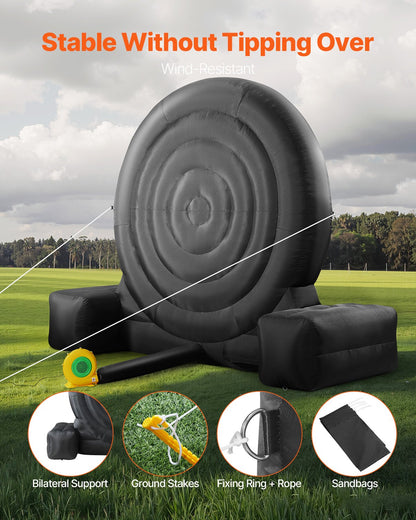 Uppblåsbar fotbollsdartbräda över 8 fot hög med 9 sparkbollar och luftpump