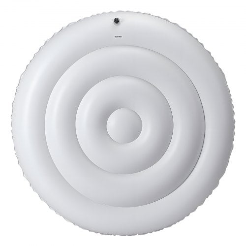 Uppblåsbart Bubbelbadsskydd 137 cm Runt Lock Väderbeständigt och Vattentätt Vitt |  EU