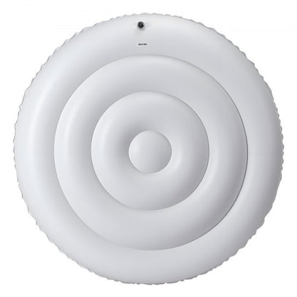 Uppblåsbart Bubbelbadsskydd 137 cm Runt Lock Väderbeständigt och Vattentätt Vitt |  EU