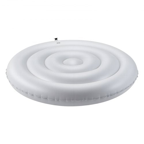 Uppblåsbart Bubbelbadsskydd 137 cm Runt Lock Väderbeständigt och Vattentätt Vitt |  EU