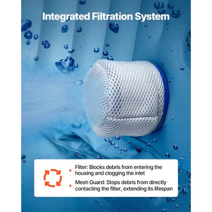 Uppblåsbar Bubbelpool 6 till 8 Personer Kapacitet 2400x660mm Bärbar Utomhusspa