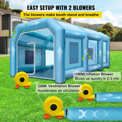 8 x 4 x 3 m inflatable spray booth Customized tent car paint booth Inflatable