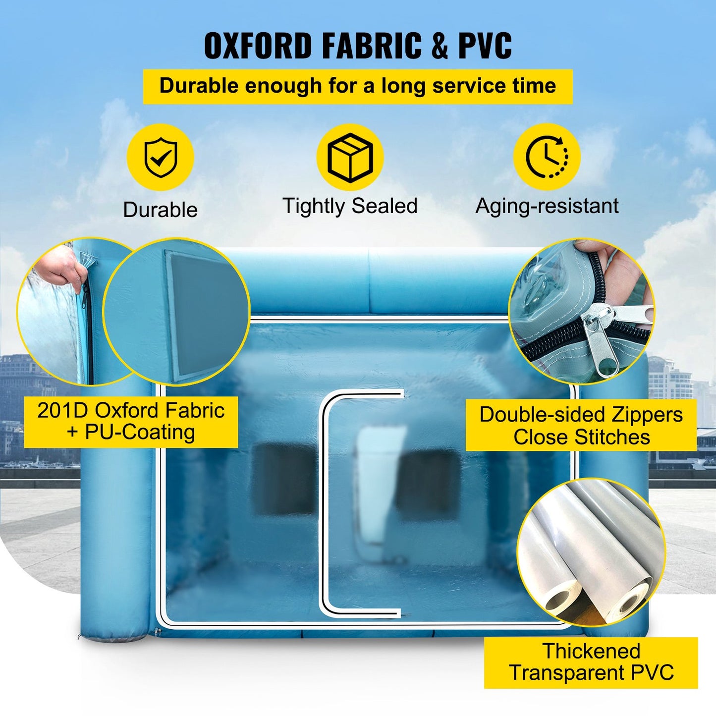 Inflatable Paint Booth, 29.5x19.7x13 ft Spray Paint Booth, with 2 Powerful Blowers Inflatable Spray Booth with Air Filter System, Car Paint Booth for Car Parking Tent Workstation