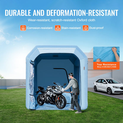 Inflatable Paint Booth, 9.8 x 8.2 x 8.2 ft Inflatable Spray Booth, with 550W Powerful Blower and Air Filter System, Portable Car Paint Booth for Motorcycle, Bicycle, Small Furniture Painting