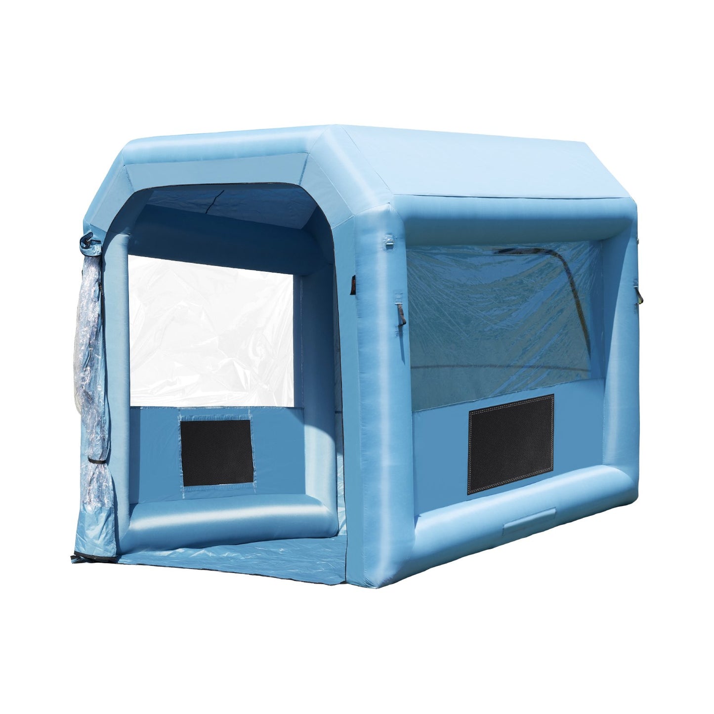 Uppblåsbar lackbox, 9,8 x 8,2 x 8,2 fot uppblåsbar sprutbox, med 550 W kraftfullt blås- och luftfiltersystem, bärbar billackbox för motorcykel, cykel, små möbelmålning