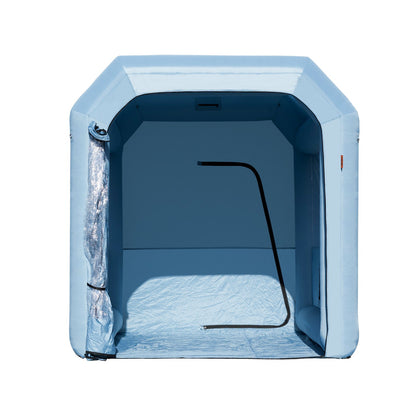 Uppblåsbar lackbox, 9,8 x 8,2 x 8,2 fot uppblåsbar sprutbox, med 550 W kraftfullt blås- och luftfiltersystem, bärbar billackbox för motorcykel, cykel, små möbelmålning