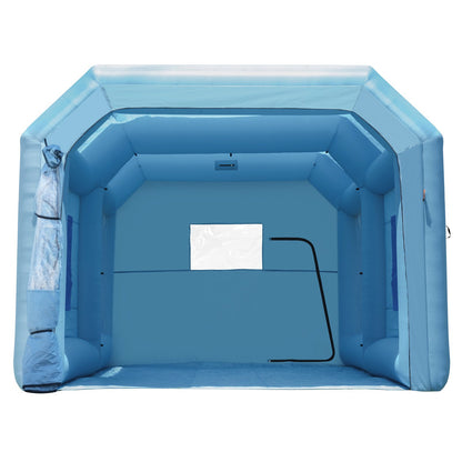 Uppblåsbar lackbox, 21 x 13,5 x 9,8 fot uppblåsbar sprutbox, med 1100 W kraftfullt blås- och luftfiltersystem, bärbar billackbox för medelstora fordon, stor möbelmålning