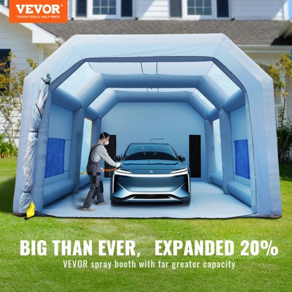 Uppblåsbar Spraybås Billack Tält 33x20x13ft Filter System 2 Blåsare |  EU