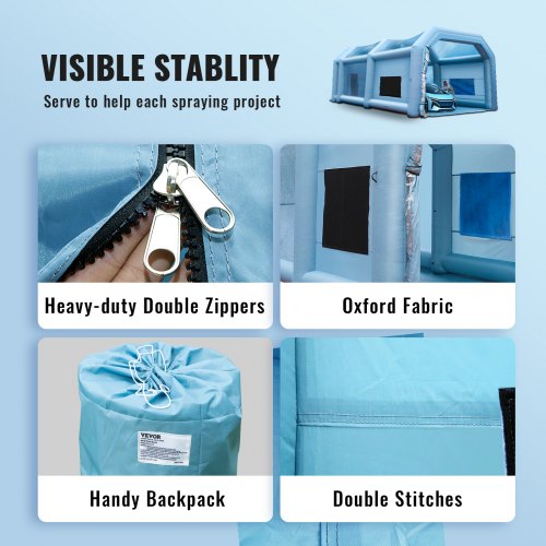 Uppblåsbar Spraybås Billack Tält 33x20x13ft Filter System 2 Blåsare |  EU