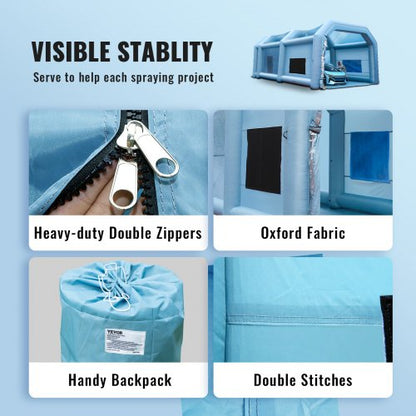 Uppblåsbar Spraybås Billack Tält 33x20x13ft Filter System 2 Blåsare |  EU