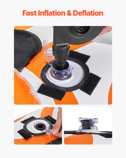 Towable tubes for boating 2-person inflatable boat towable with 2 cockpits