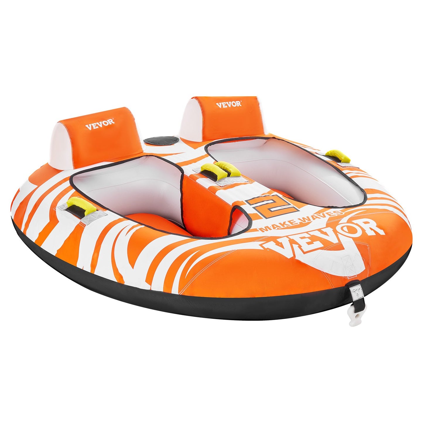 Towable tubes for boating 2-person inflatable boat towable with 2 cockpits