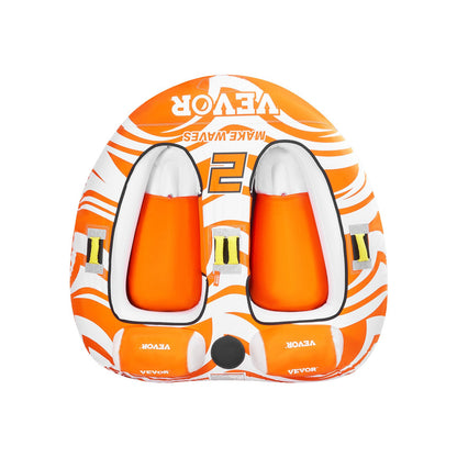 Towable tubes for boating 2-person inflatable boat towable with 2 cockpits