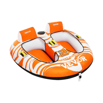 Towable tubes for boating 2-person inflatable boat towable with 2 cockpits