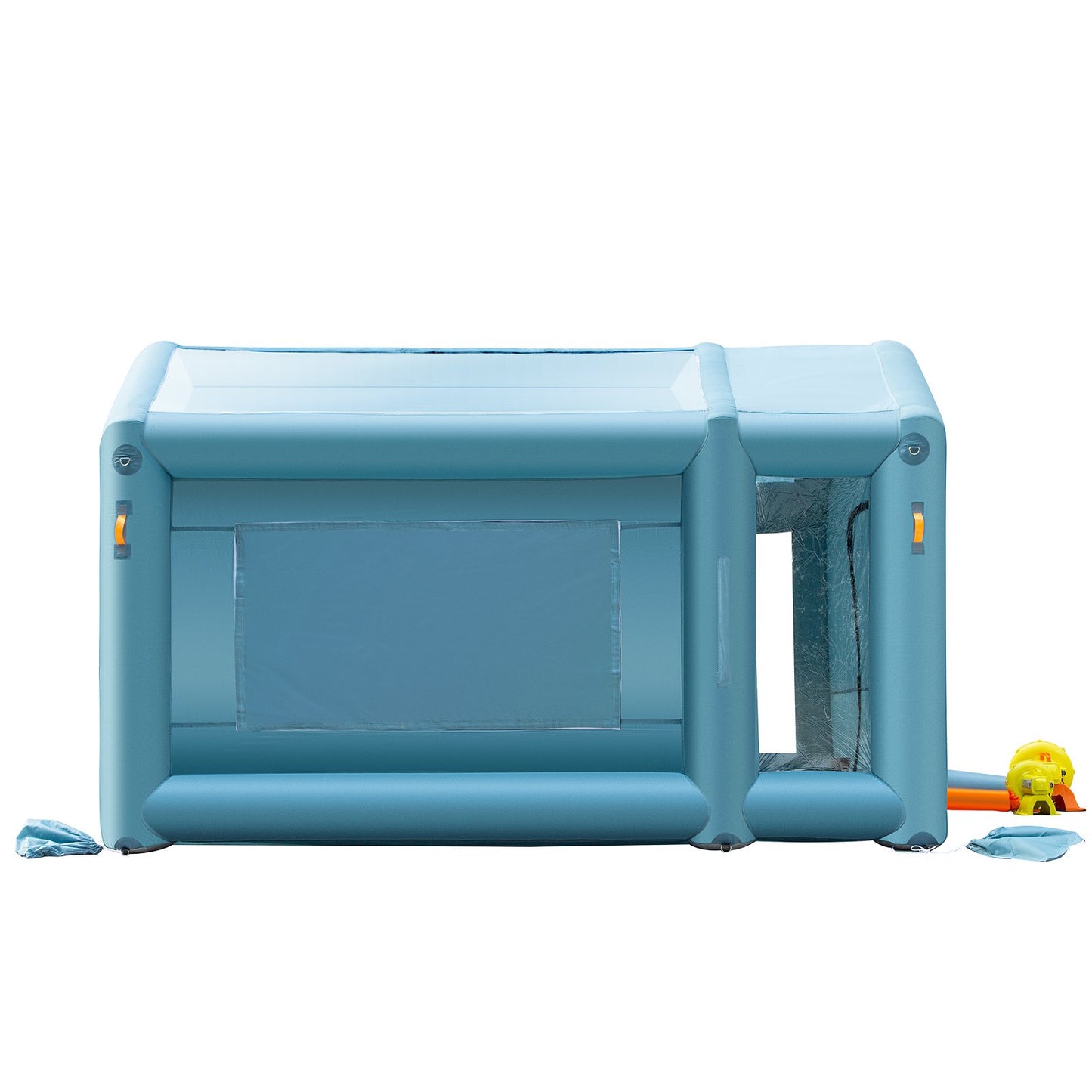 Portable Inflatable Paint Booth, 13 x 8 x 8 Feet Inflatable Spray Booth, Car Paint Tent with Air Filter System and 2 Blowers, Upgraded Spray Booth Tent, Car Paint Workstation Motorcycle Garage