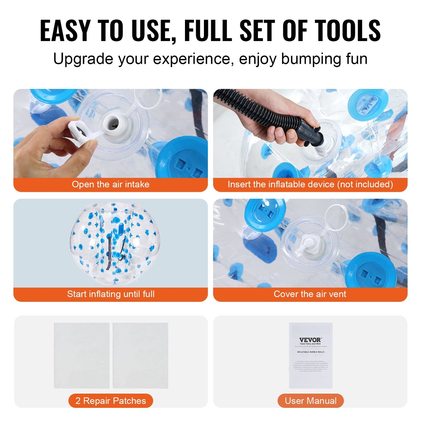 Aufblasbare Bumper Balls, 2er-Pack, 1,5 m lange Body Sumo Zorb-Bälle für Jugendliche und Erwachsene, 0,8 mm dicke PVC-Bubble-Bälle für menschliche Hamster für Teamspiele im Freien, Bumper-Bopper-Spielzeug für Garten, Hof, Park