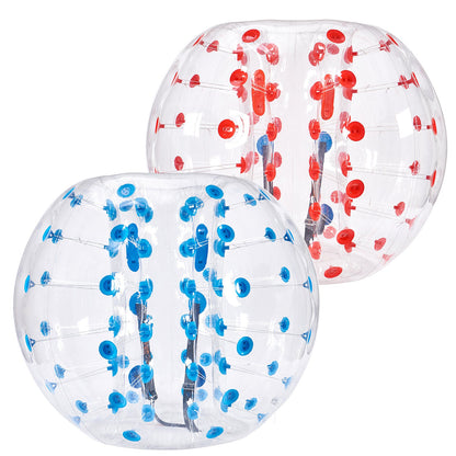 Aufblasbare Bumper Balls, 2er-Pack, 1,5 m lange Body Sumo Zorb-Bälle für Jugendliche und Erwachsene, 0,8 mm dicke PVC-Bubble-Bälle für menschliche Hamster für Teamspiele im Freien, Bumper-Bopper-Spielzeug für Garten, Hof, Park