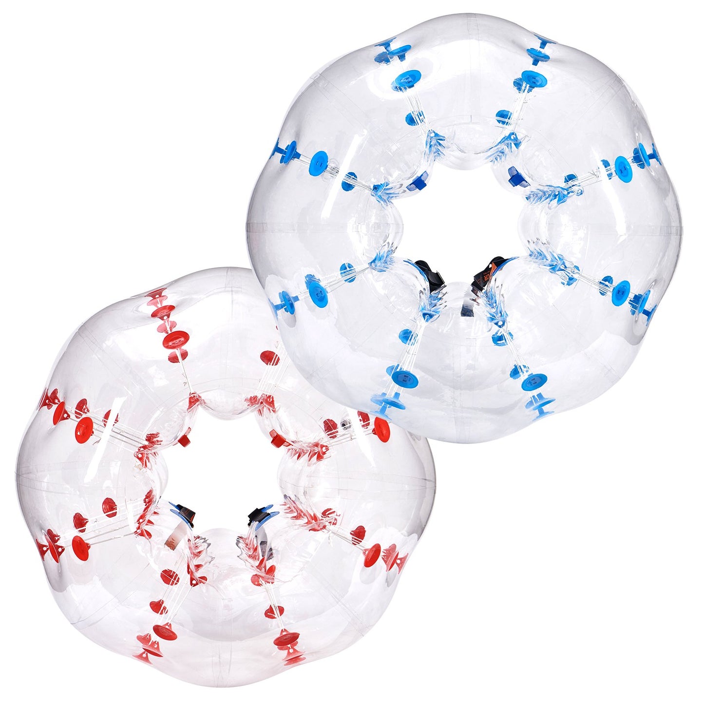 Aufblasbare Bumper Balls, 2er-Pack, 1,5 m lange Body Sumo Zorb-Bälle für Jugendliche und Erwachsene, 0,8 mm dicke PVC-Bubble-Bälle für menschliche Hamster für Teamspiele im Freien, Bumper-Bopper-Spielzeug für Garten, Hof, Park