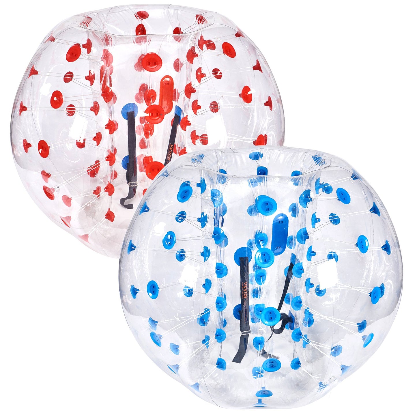 Aufblasbare Bumper Balls, 2er-Pack, 1,5 m lange Body Sumo Zorb-Bälle für Jugendliche und Erwachsene, 0,8 mm dicke PVC-Bubble-Bälle für menschliche Hamster für Teamspiele im Freien, Bumper-Bopper-Spielzeug für Garten, Hof, Park