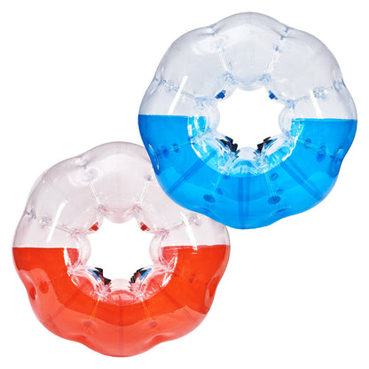 Uppblåsbara Bumper Balls 2-pack, 5FT/1,5M Body Sumo Zorb Balls för tonåringar och vuxna, 0,8 mm tjocka PVC Human Hamster Bubble Balls för utomhusspel i lagspel, Bumper Bopper Leksaker för trädgård, trädgård, park