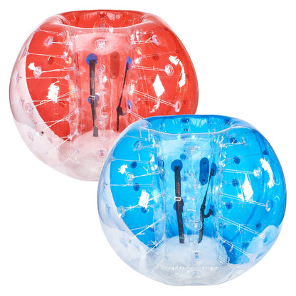 Uppblåsbara Bumper Balls 2-pack, 5FT/1,5M Body Sumo Zorb Balls för tonåringar och vuxna, 0,8 mm tjocka PVC Human Hamster Bubble Balls för utomhusspel i lagspel, Bumper Bopper Leksaker för trädgård, trädgård, park