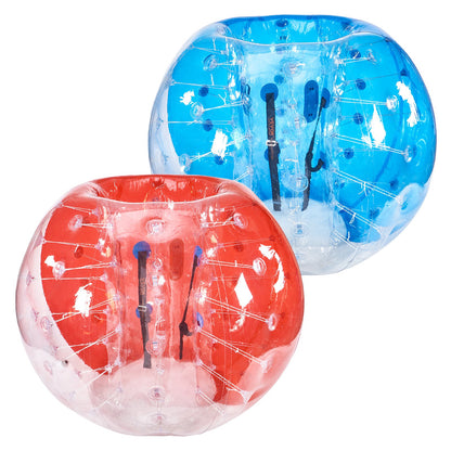 Uppblåsbara Bumper Balls 2-pack, 5FT/1,5M Body Sumo Zorb Balls för tonåringar och vuxna, 0,8 mm tjocka PVC Human Hamster Bubble Balls för utomhusspel i lagspel, Bumper Bopper Leksaker för trädgård, trädgård, park