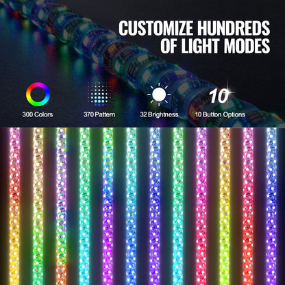 1 PC 3 FT Whip Light with Spring Base, Led Whip Light with APP & Remote Control, Waterproof 360° Spiral RGB Chasing Lighted Whip with 2 Flags, for UTVs, ATVs, Motorcycles, RZR, Can-am, Go-karts