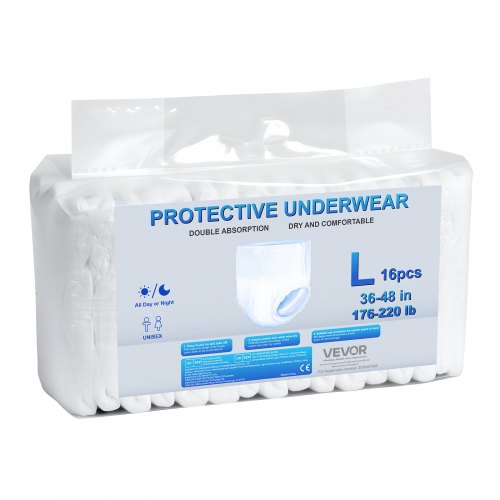 Inkontinenzunterwäsche für Erwachsene Schutzunterwäsche für Damen und Herren Größe L