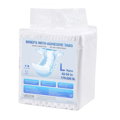 Adult briefs with adhesive tabs Incontinence briefs for men and women Size L