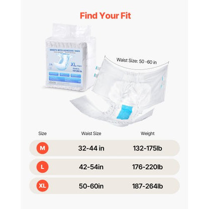 Erwachsenenslip mit Haftlaschen Inkontinenzslips für Damen und Herren Größe XL