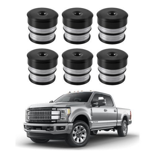 Body Mount Bushing Kit, Compatible with 2008-2016 F250 F350 Super Duty, 48 PCS Silicone Body Mount Kit, Quick Replacement, Durable Components for Improving Bumpy Driving Performance, Gray