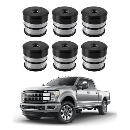 Body Mount Bushing Kit, Compatible with 2008-2016 F250 F350 Super Duty, 48 PCS Silicone Body Mount Kit, Quick Replacement, Durable Components for Improving Bumpy Driving Performance, Gray