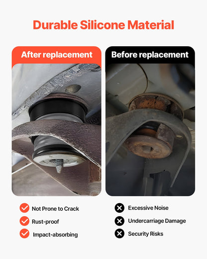 Body Mount Bushing Kit, Compatible with 2008-2016 F250 F350 Super Duty, 48 PCS Silicone Body Mount Kit, Quick Replacement, Durable Components for Improving Bumpy Driving Performance, Gray