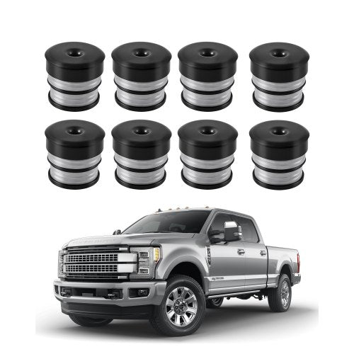 Body Mount Bushing Kit, Compatible with 2008-2016 F250 F350 Super Duty, 64 PCS Silicone Body Mount Kit, Quick Replacement, Durable Components for Improving Bumpy Driving Performance, Gray