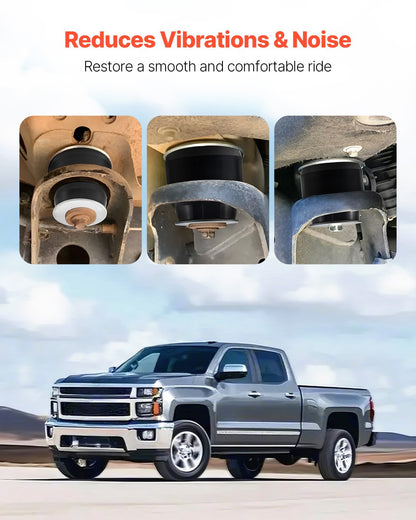 Body Mount Bushing Kit, Compatible with 1999-2014 Chevy Silverado & Sierra 1500/2500, 24 PCS Polyurethane Body Mount Kit, Durable Components for Improving Bumpy Driving Performance, Black