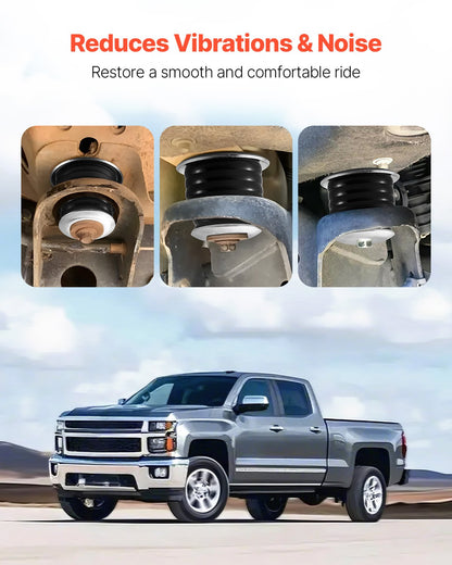 Body Mount Bushing Kit, Compatible with 1999-2007 Ford F250 F350, 60 PCS Polyurethane Body Mount Kit, Quick Replacement, Durable Components for Improving Bumpy Driving Performance, Black