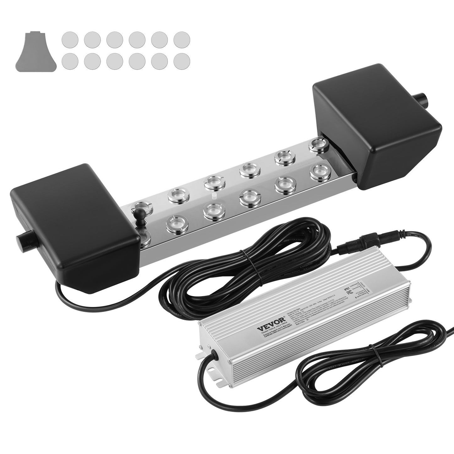 12 Kopf Ultraschall Nebel Maker 9000mL/H Ultraschall Fogger IP67 Wasserdicht