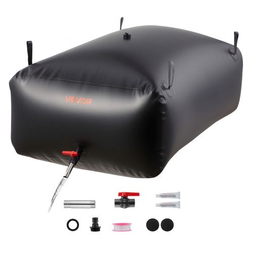 Water Storage Bladder 142.7 Gallon Large Capacity Water Bag, Portable & Collapsible Soft Waters Container, Leakproof & Tear-Resistant PVC Emergency Waters Storage Tank for RV Truck & Outdoor Use