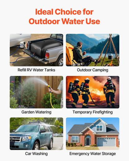 Water Storage Bladder 142.7 Gallon Large Capacity Water Bag, Portable & Collapsible Soft Waters Container, Leakproof & Tear-Resistant PVC Emergency Waters Storage Tank for RV Truck & Outdoor Use