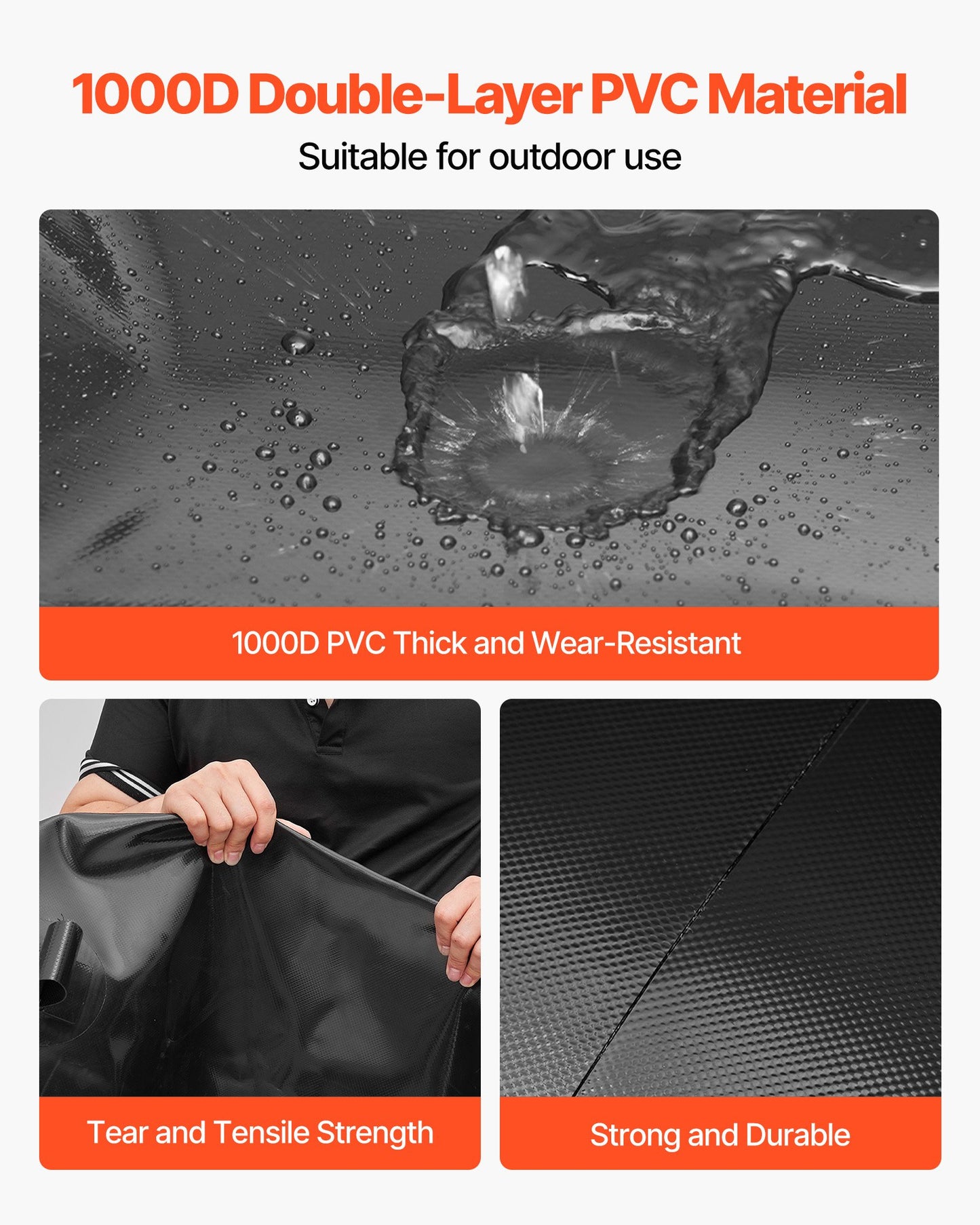 Water Storage Bladder, 29.85 Gallon (113L) Water Storage Container Tank, 1000D PVC Thickened Soft Bag Bladder, Collapsible Portable for Garden Irrigation, Camping, RVs, Emergency Use - Black