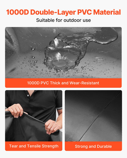 Water Storage Bladder, 87 Gallon (330L) Water Storage Container Tank, 1000D PVC Large Capacity Soft Bag Bladder, Collapsible Portable for Garden Irrigation, Camping, RVs, Emergency Use - Black