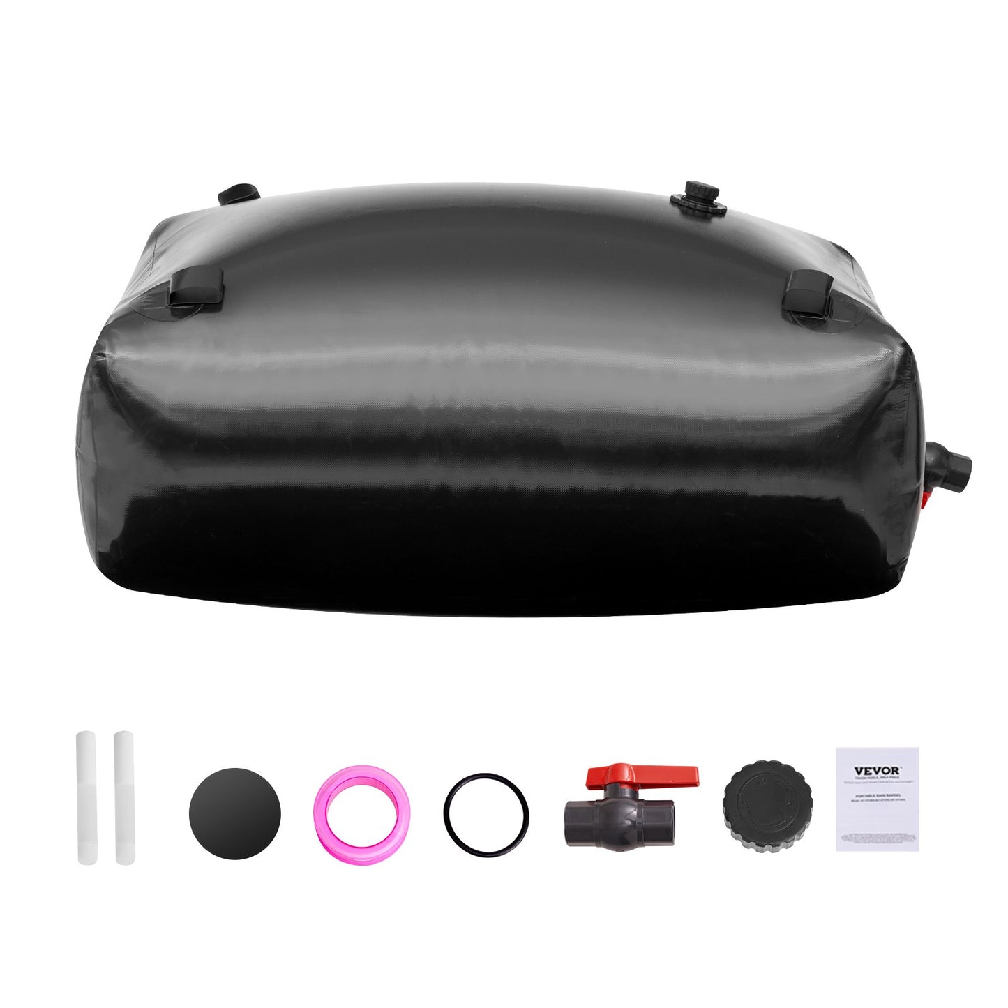 Bärbar vattenlagringsblåsa 87 Gal PVC hopfällbar vattentank Svart