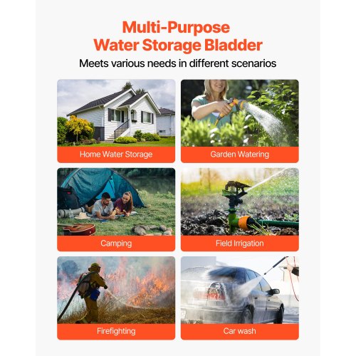 Vattenlagringsblåsa, 540L Vattenlagringsbehållare, 1000D PVC Storkapacitet Mjuk Påse Blåsa, Hopfällbar Bärbar För Trädgårdsbevattning, Camping, Husbil, Nödanvändning - Svart |  EU