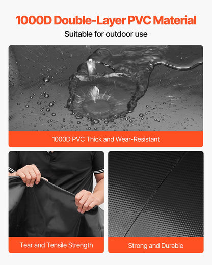 Water Storage Bladder, 142.7 Gallon (540L) Water Storage Container Tank, 1000D PVC Large Capacity Soft Bag Bladder, Collapsible Portable for Garden Irrigation, Camping, RV, Emergency Use - Black