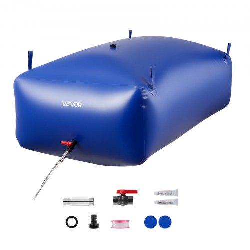 Water Storage Bladder 264.2 Gallon Large Capacity Water Bag, Portable & Collapsible Soft Waters Container, Leakproof & Tear-Resistant PVC Emergency Waters Storage Tank for RV Truck & Outdoor Use